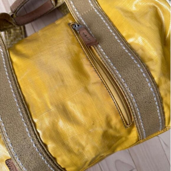 High-quality Fossil Key-Per bowling bag yellow coated canvas - Picture 3 of 8